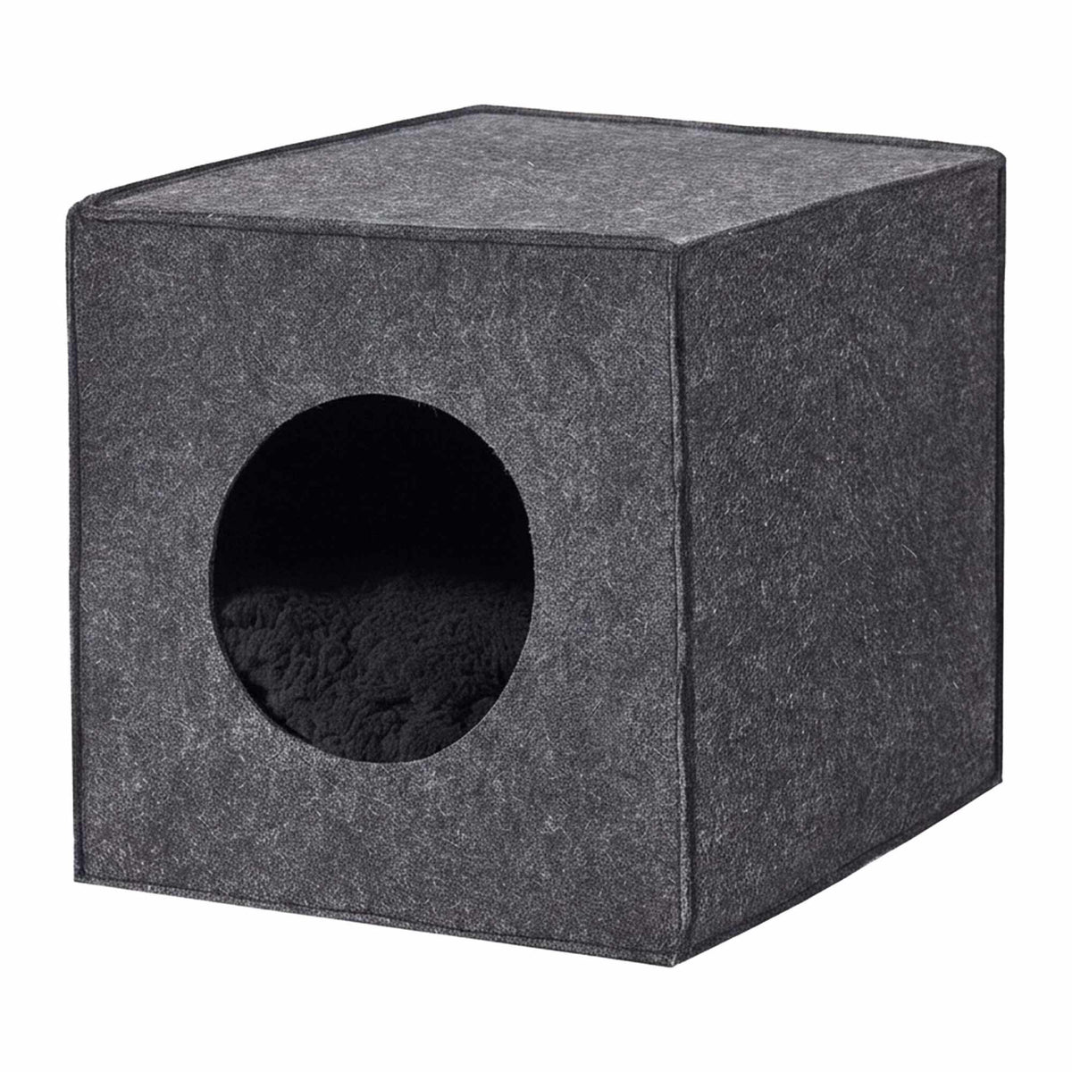 Felt Cat Cave Cube, Foldable Shelf Insert With Cushion