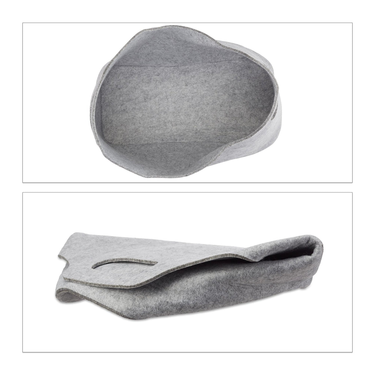 Felt basket with handle