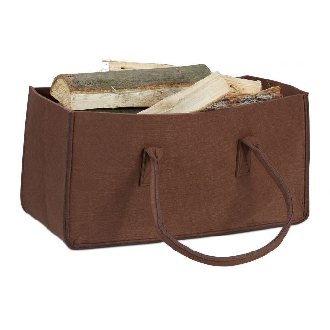 Felt basket with handle