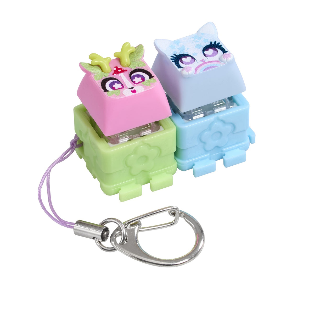 Fidget Keychain Twin Pack, Click & Regular