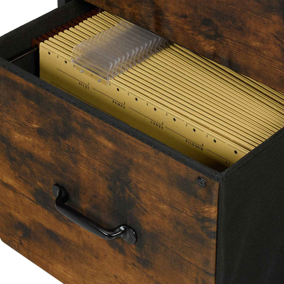 File Cabinet with 2 Drawers & Shelves, Mobile