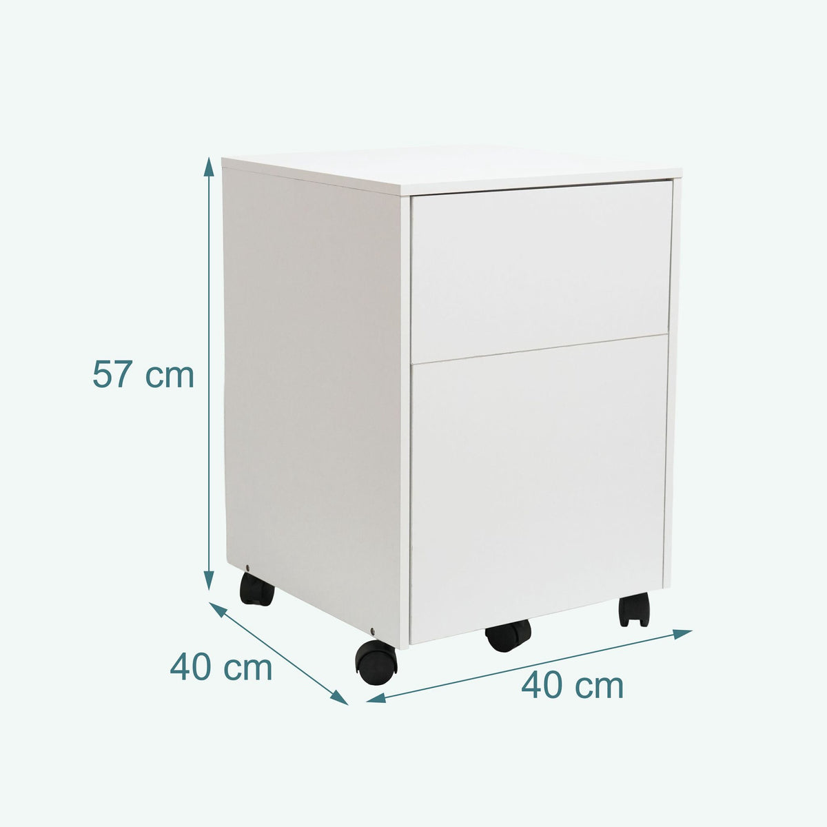 Filing Cabinet with Hanging Files and Wheels
