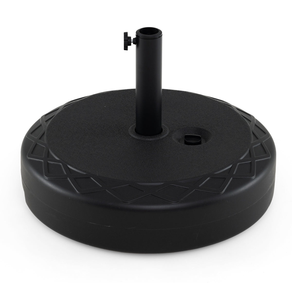 Fillable 90 LBS Black Umbrella Base with Adapters