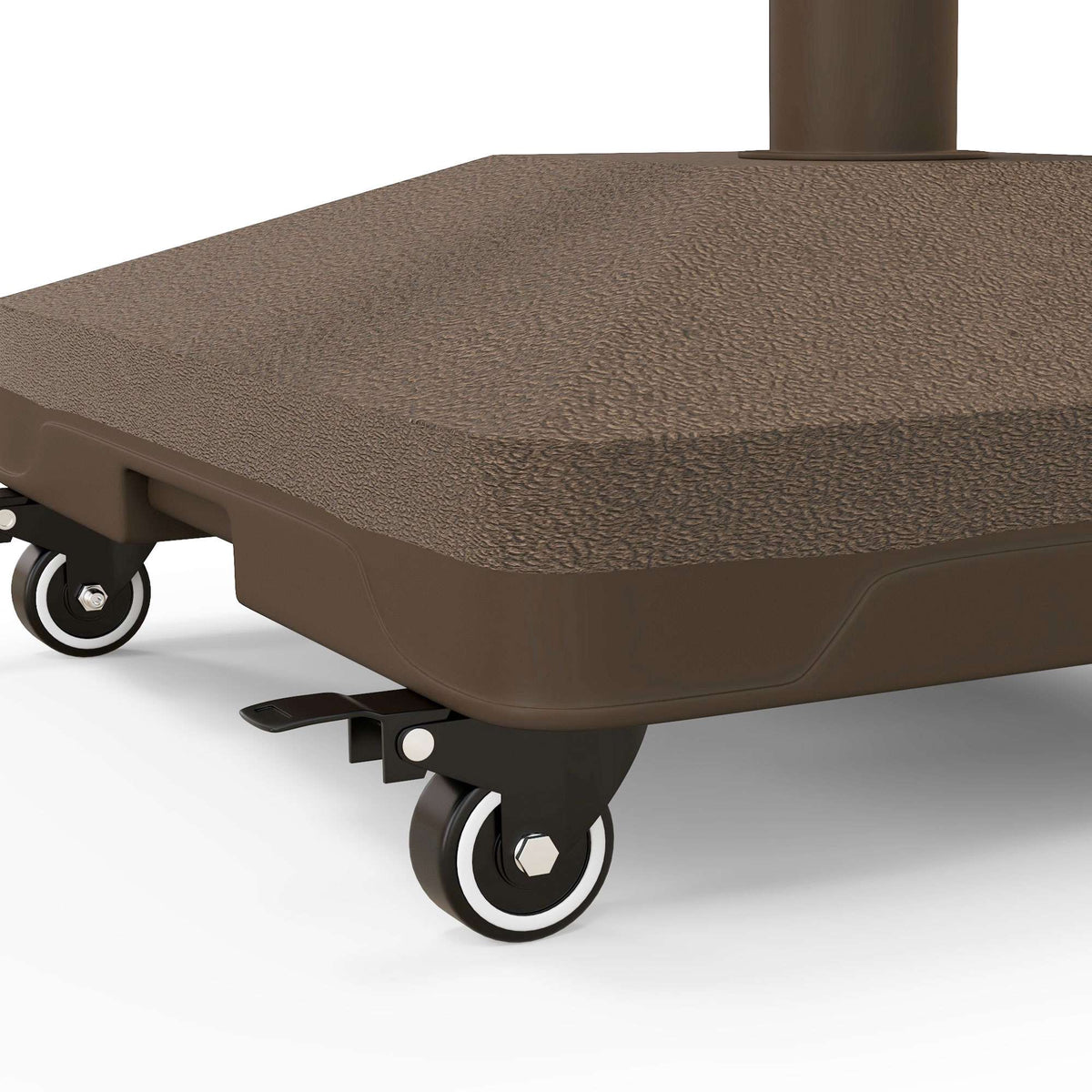 Fillable Umbrella Base with Wheels, 22-38mm, Brown