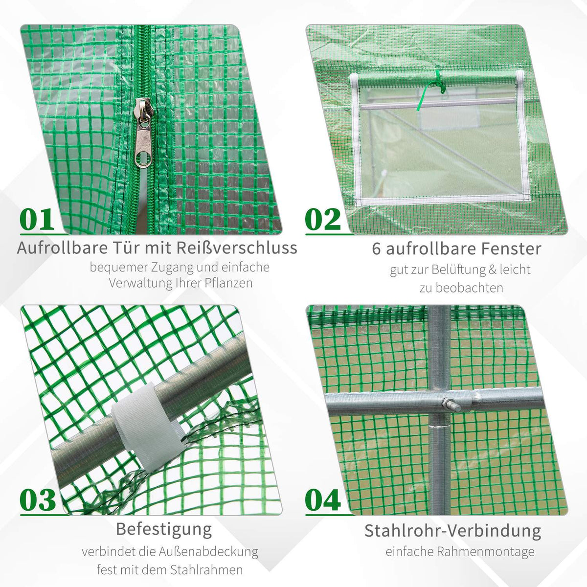 Film Greenhouse Film Greenhouse Greenhouse Cold Frame Plant House Tomato House Gable Roof 350 × 300W × 200H Cm