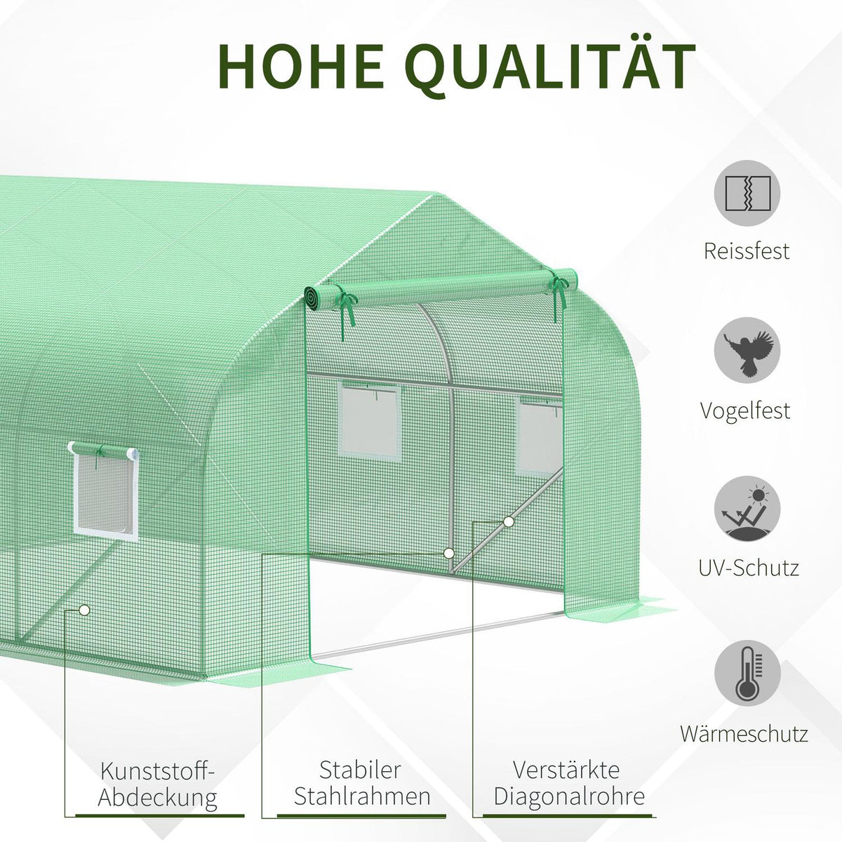 Film Greenhouse Film Greenhouse Greenhouse Cold Frame Plant House Tomato House Gable Roof 350 × 300W × 200H Cm