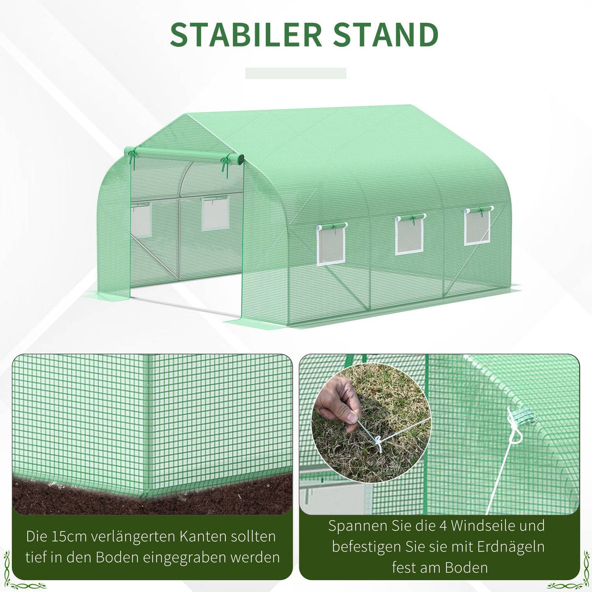 Film Greenhouse Film Greenhouse Greenhouse Cold Frame Plant House Tomato House Gable Roof 350 × 300W × 200H Cm