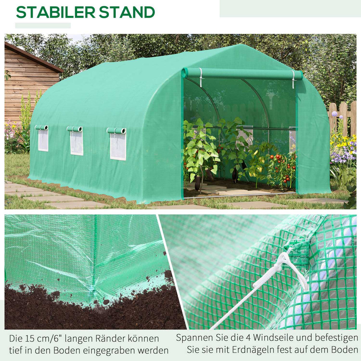 Film Greenhouse Film Greenhouse Greenhouse Cold Frame Plant House Tomato House Gable Roof 450 × 300W × 205H Cm