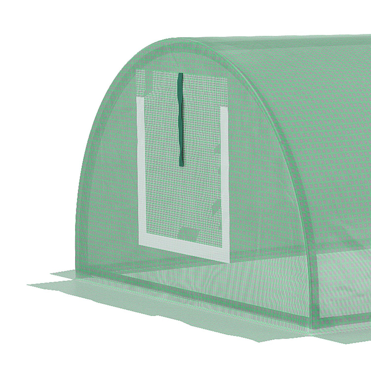 Film Greenhouse Mini Tunnel Greenhouse With Mesh Window, Uv-Resistant, Pe Film, Green, 200X80X45Cm