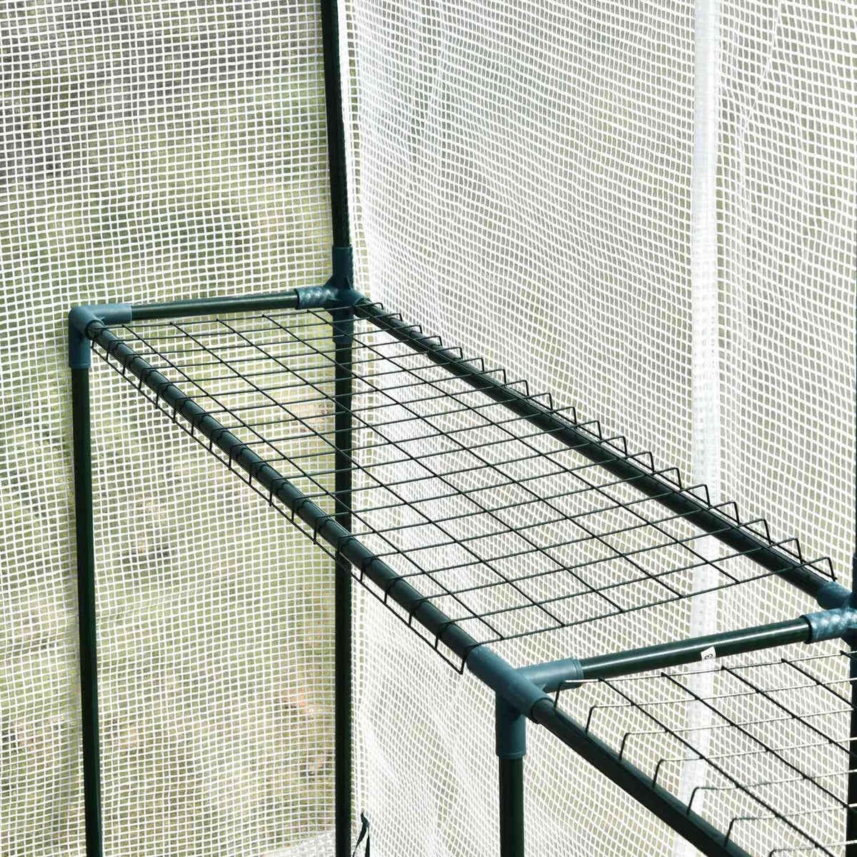 Film Greenhouse Walk-In Greenhouse With 4 Shelf Levels Tomato Greenhouse Greenhouse Cold Frame With Door Green Steel Pe 120 X 186 X 190 Cm