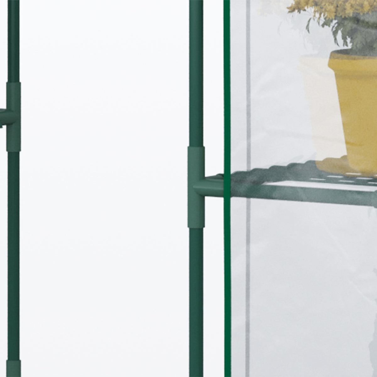 Film Greenhouse Walk-In Tomato Greenhouse With 6 Shelves, 142X73X195Cm, Transparent