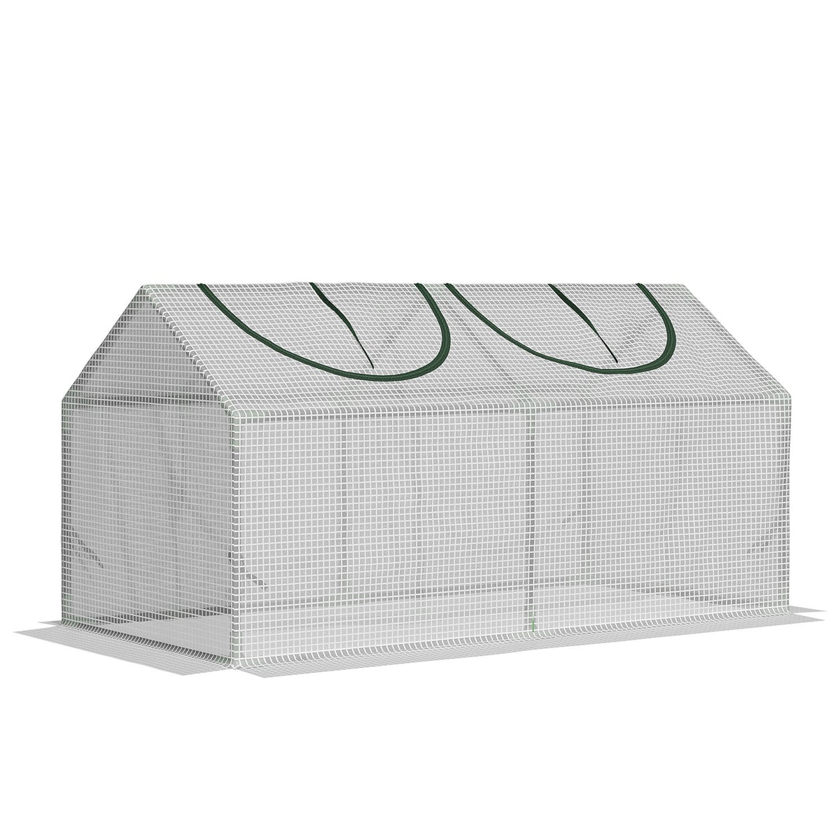 Film Greenhouse With Window, Pe Greenhouse, Tomato House, Cold Frame, 120X60X60 Cm, White