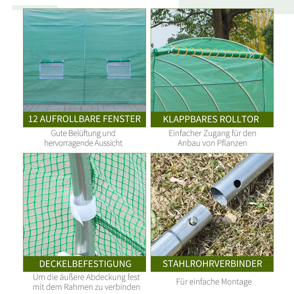Film greenhouse tomato greenhouse greenhouse film tunnel 800x300x200cm with windows for optimal plant cultivation