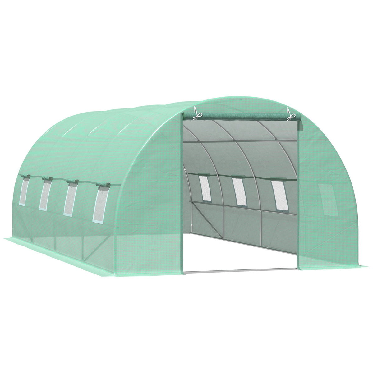 Film greenhouse tomato greenhouse with window, greenhouse film tunnel, green, 590x300x200cm