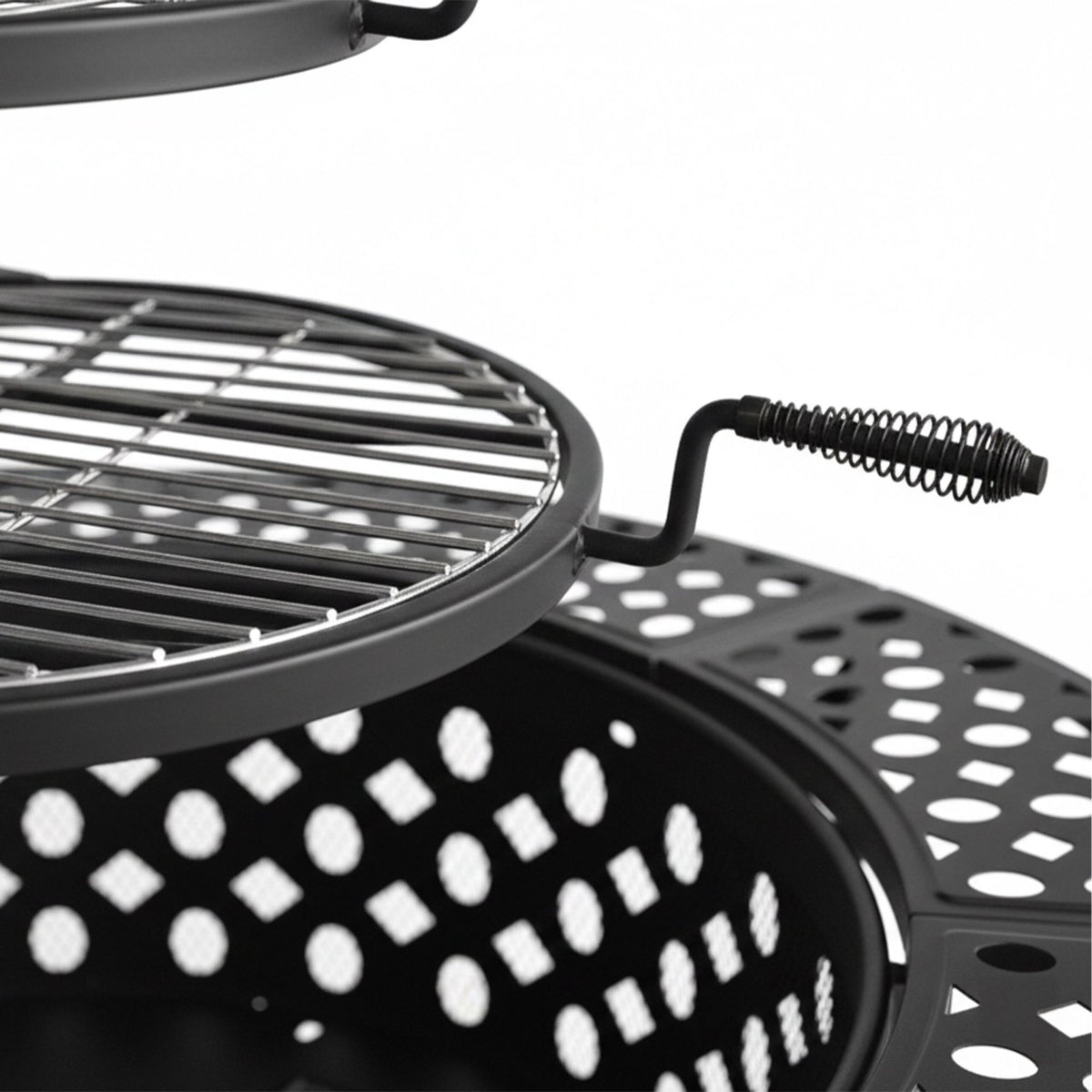 Fire Bowl with 2 Adjustable Swivel Grates