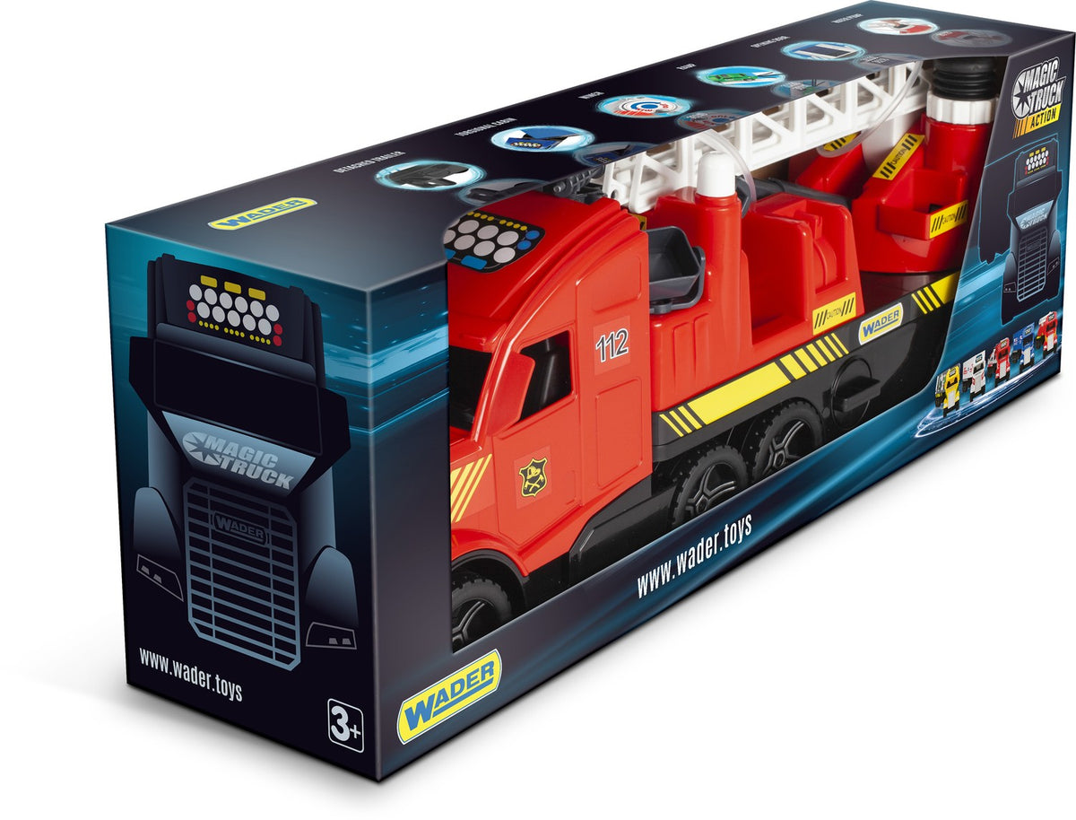 Fire Truck Toy with Extendable Ladder, 79 cm, Durable