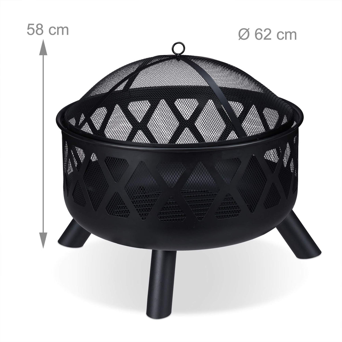 Fire barrel with spark protection