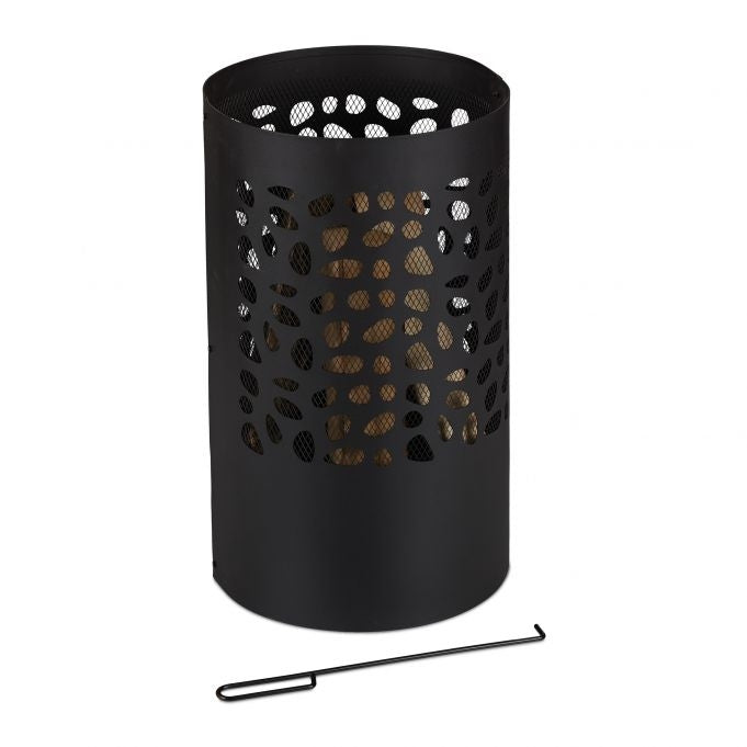 Fire barrel with spark protection