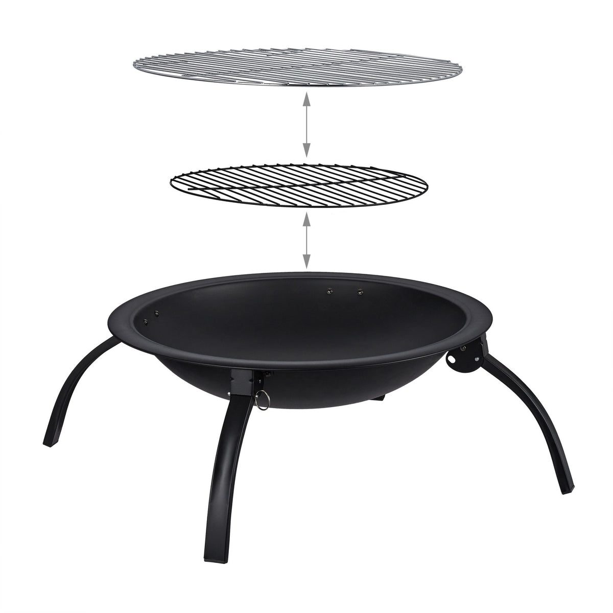 Fire bowl XL with grill accessories