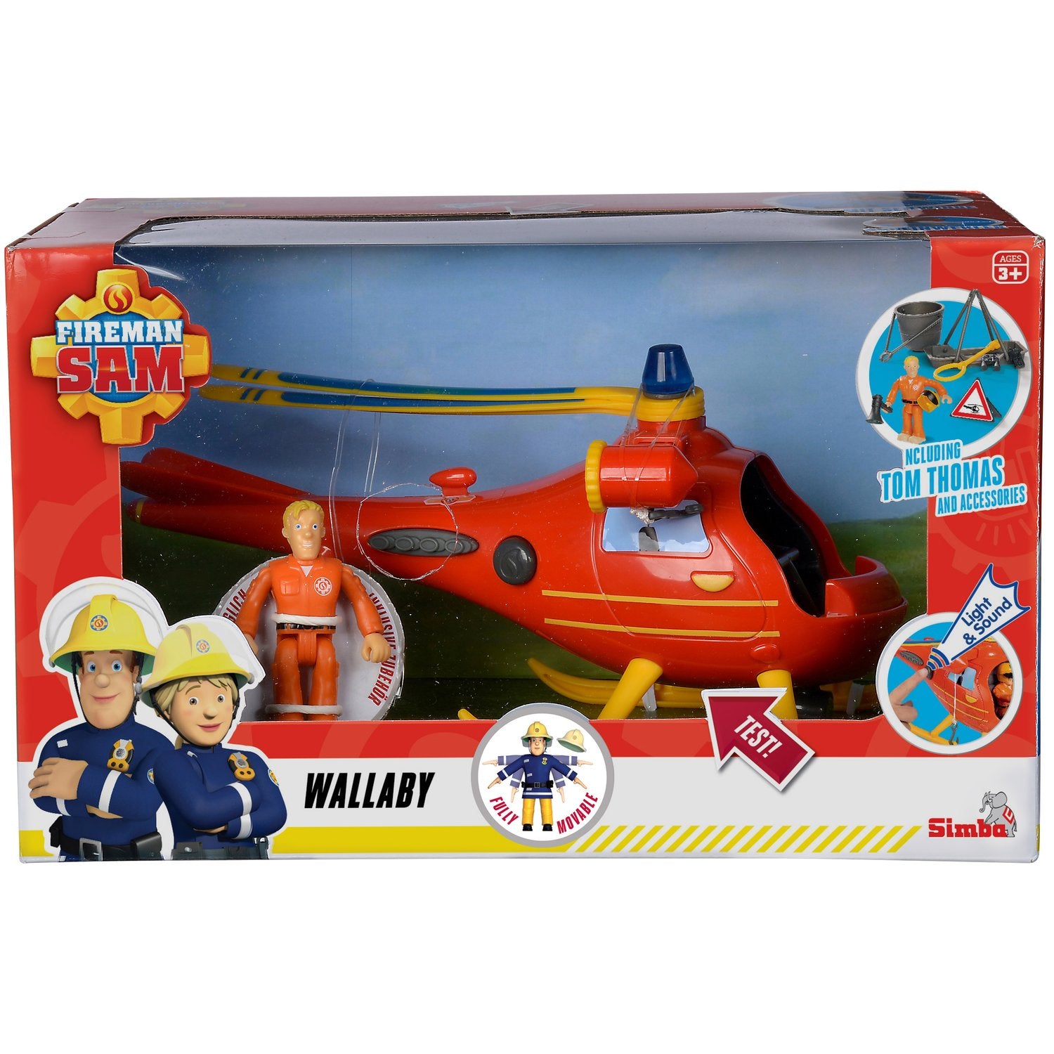 Fireman Sam Helicopter Wallaby with Figure