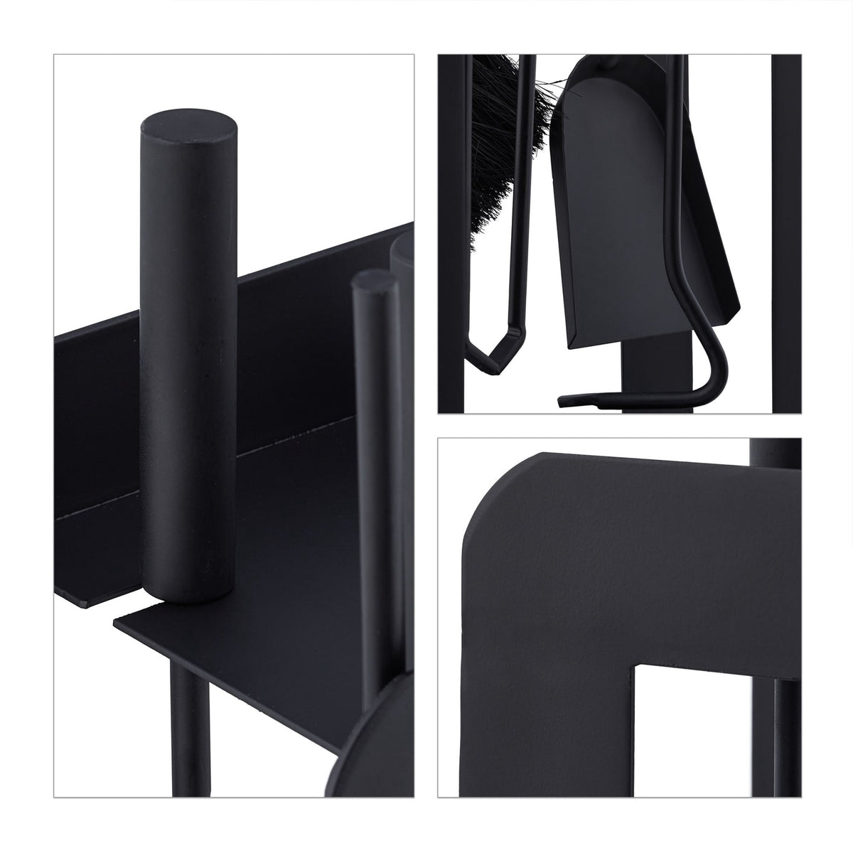 Fireplace 5 parts in black