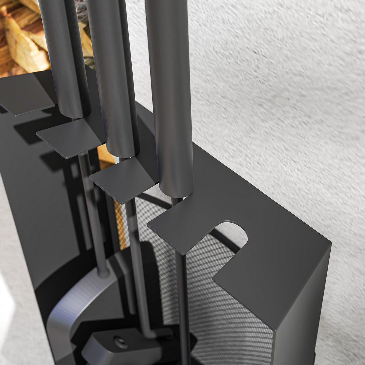 Fireplace Tool Set, 5-Piece, Metal, Black
