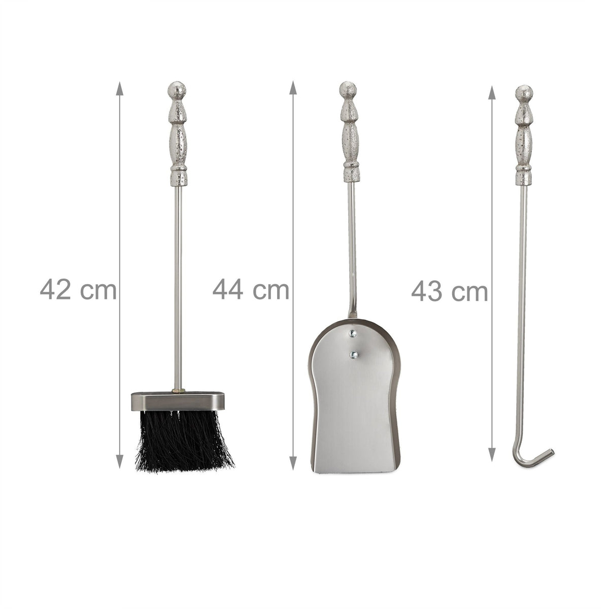 Fireplace knight cast iron four parts