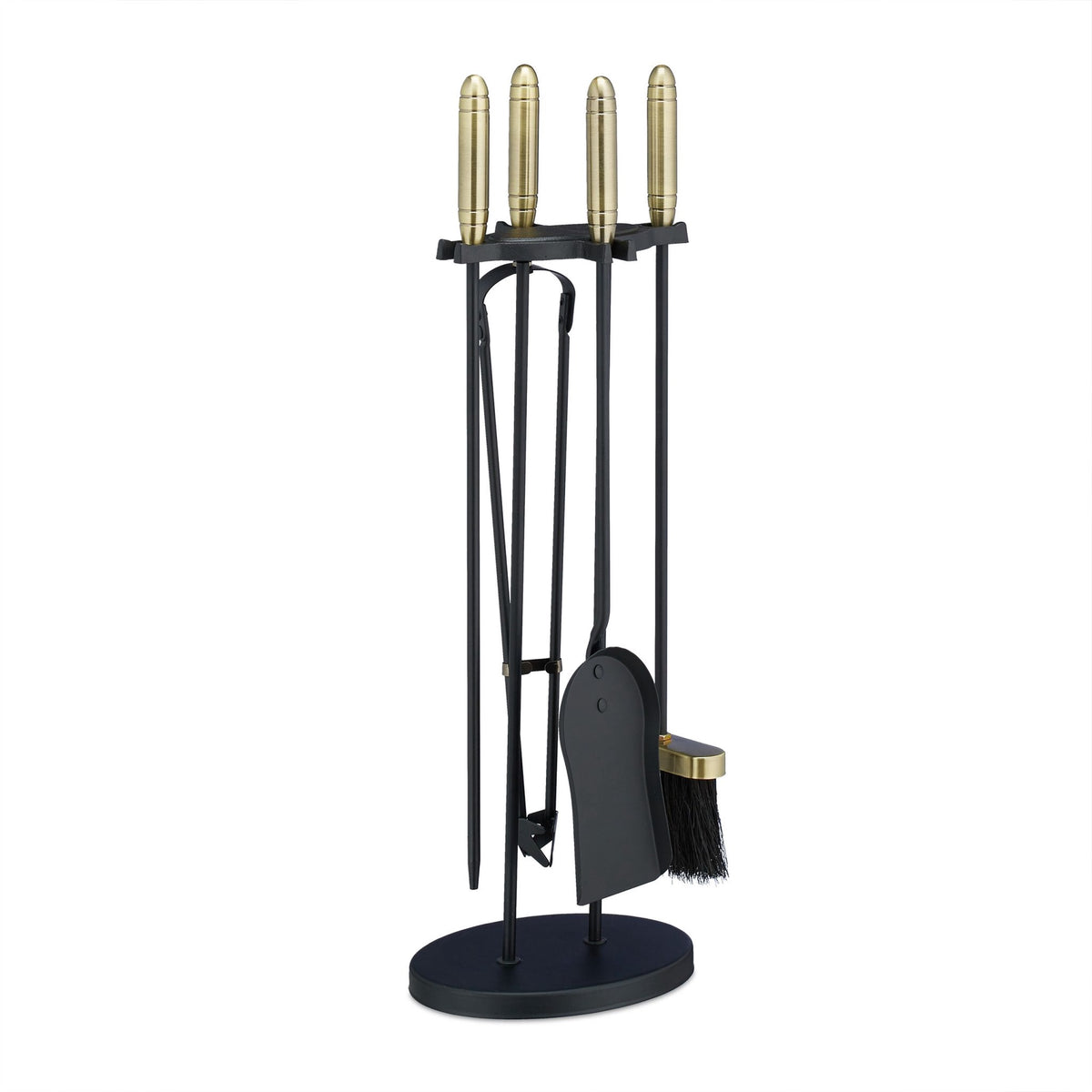 Fire stand with 5 parts in black/gold