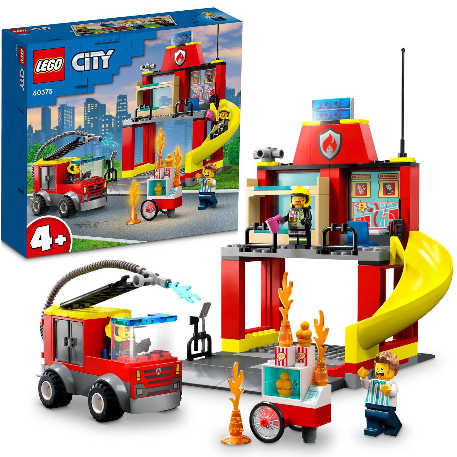 Fire station and fire engine 60375