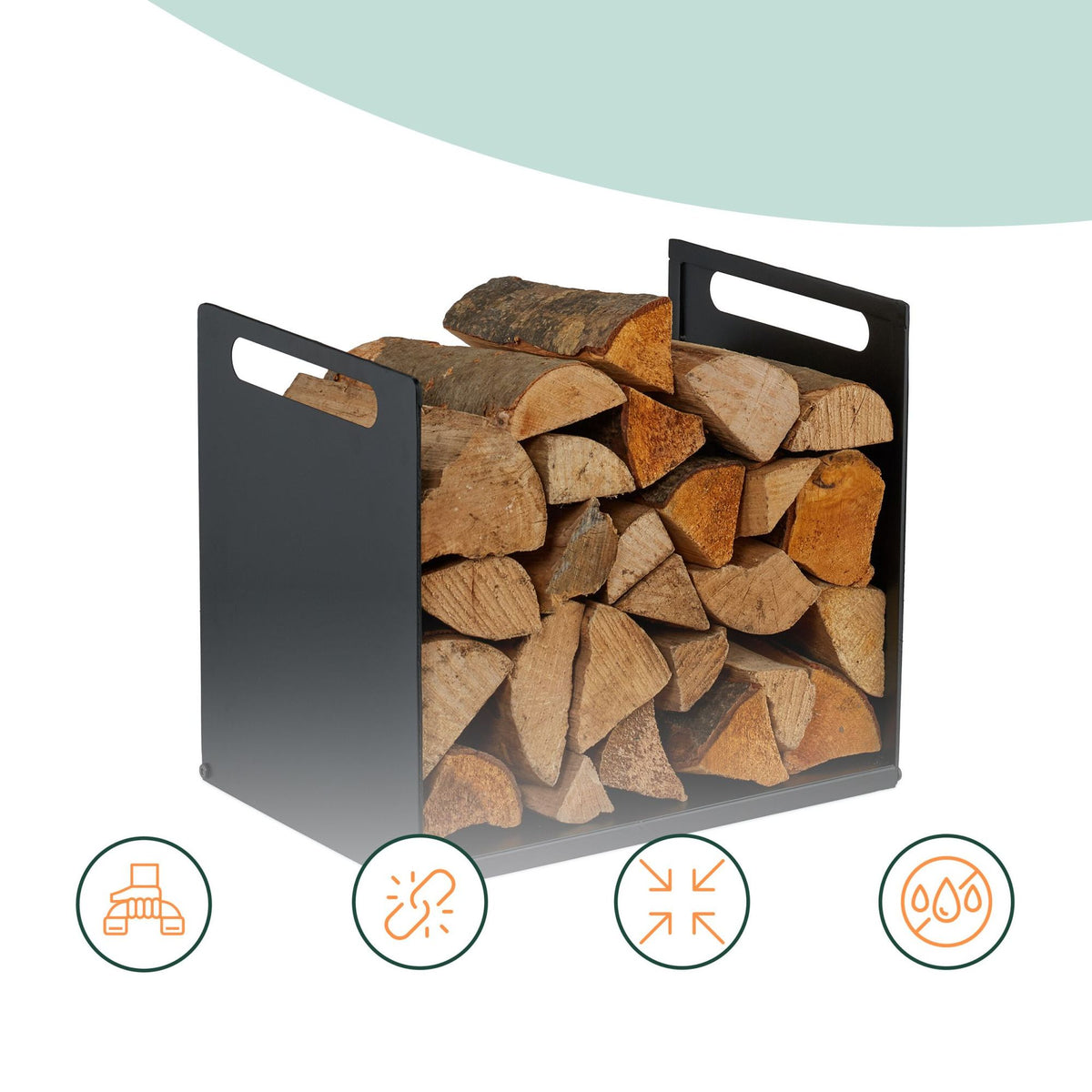 Firewood Rack – Sturdy Iron Log Holder for Fireplace