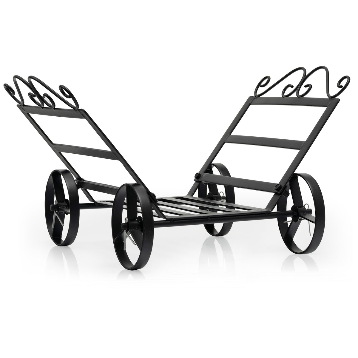 Firewood Rack With Wheels, Steel Log Holder 20 x 16 x 11