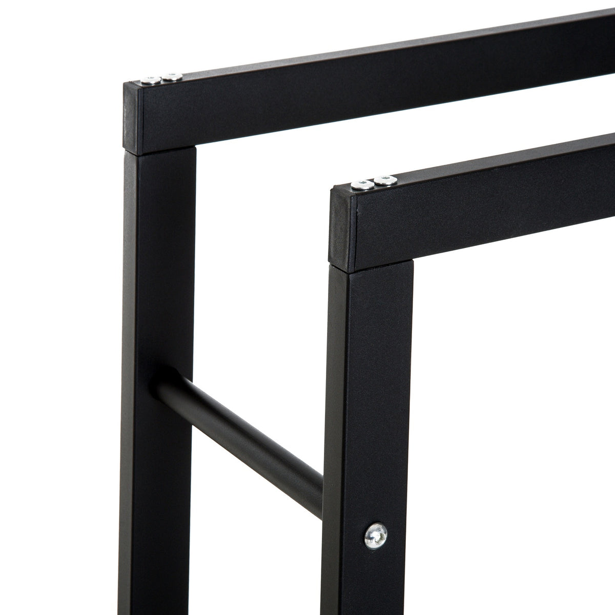 Firewood Stand Firewood Rack Firewood Rack Firewood Holder 100Kg Steel Black L60 X W25 X H100 Cm