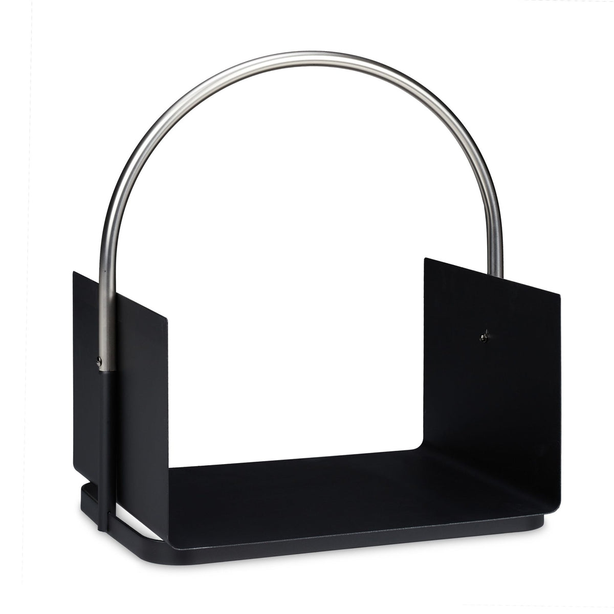 Firewood basket in black