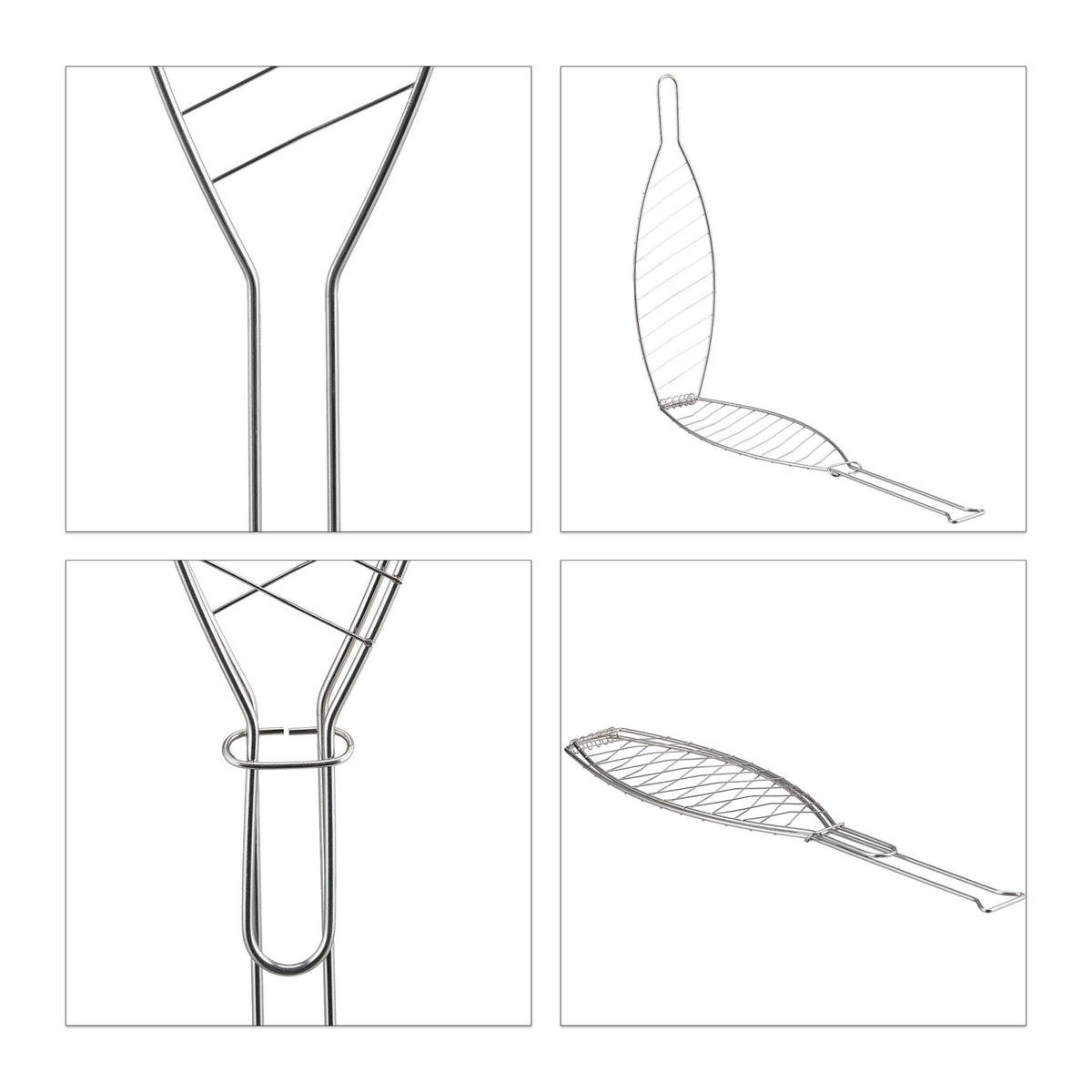 Fish Grill Tongs Set, Stainless Steel, 3 Pieces
