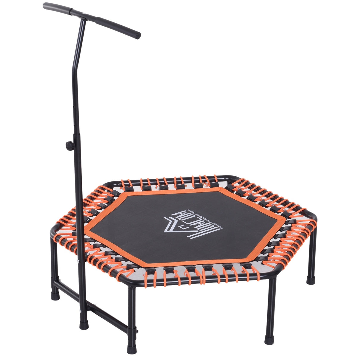 Fitness Trampoline Garden Trampoline For Yoga, Steel+Pp+Eva, Black+Orange, 122X122X138Cm