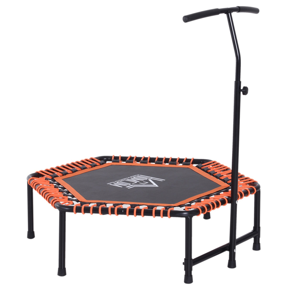 Fitness Trampoline Garden Trampoline For Yoga, Steel+Pp+Eva, Black+Orange, 122X122X138Cm