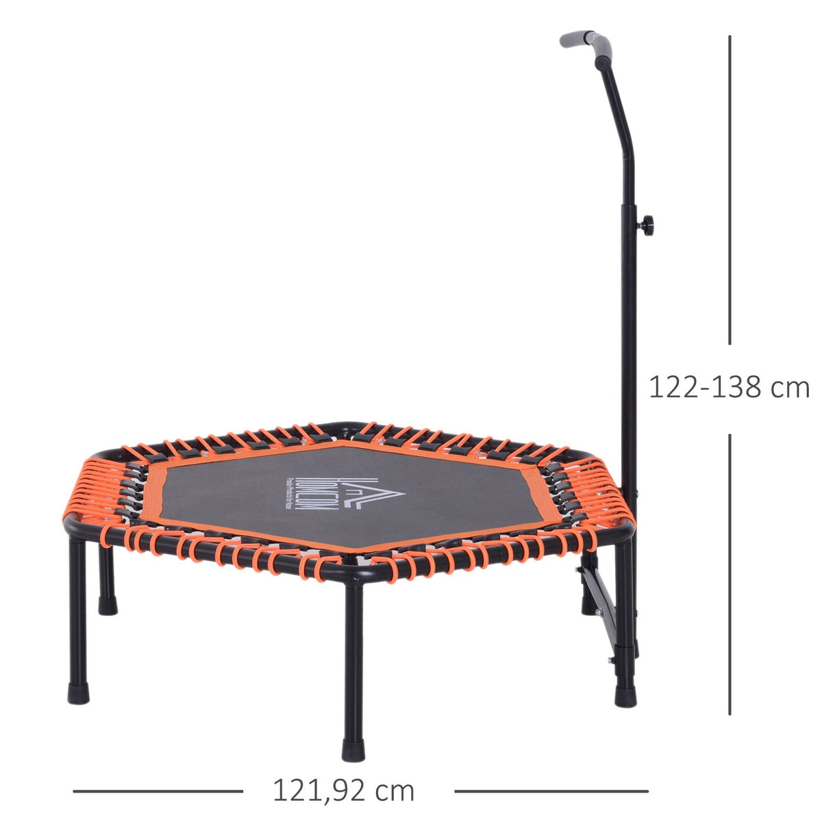 Fitness Trampoline Garden Trampoline For Yoga, Steel+Pp+Eva, Black+Orange, 122X122X138Cm