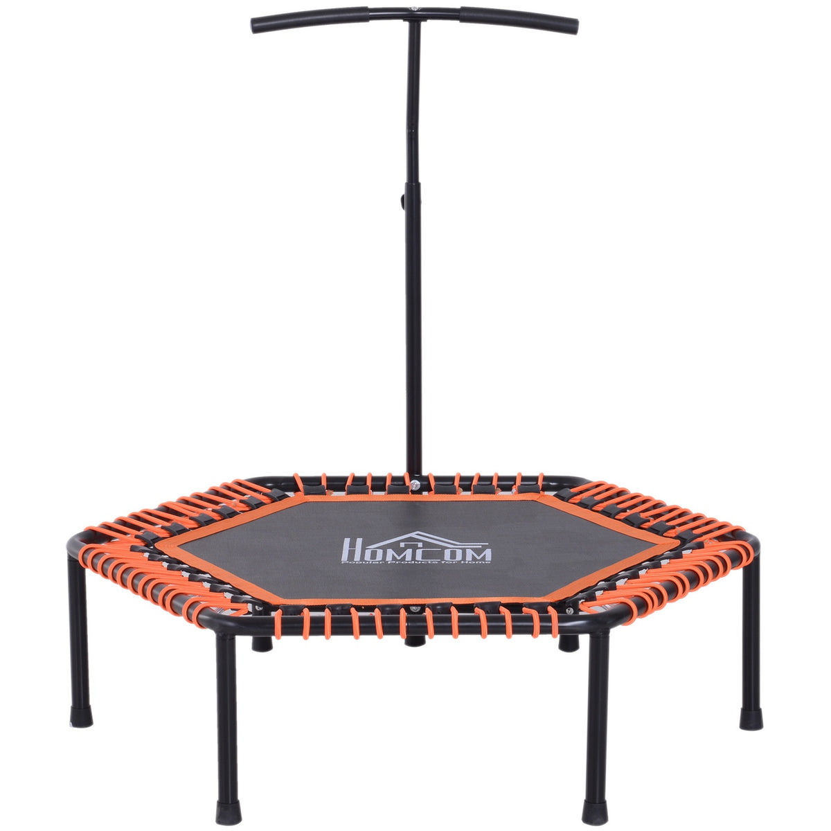 Fitness Trampoline Garden Trampoline For Yoga, Steel+Pp+Eva, Black+Orange, 122X122X138Cm