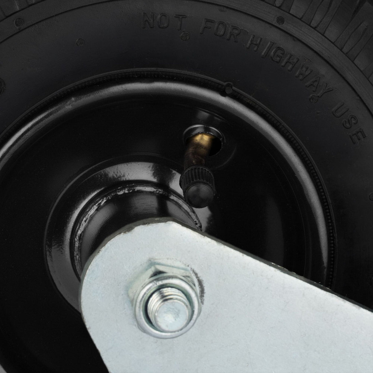 Fixed Pneumatic Wheel Castor with Steel Plate