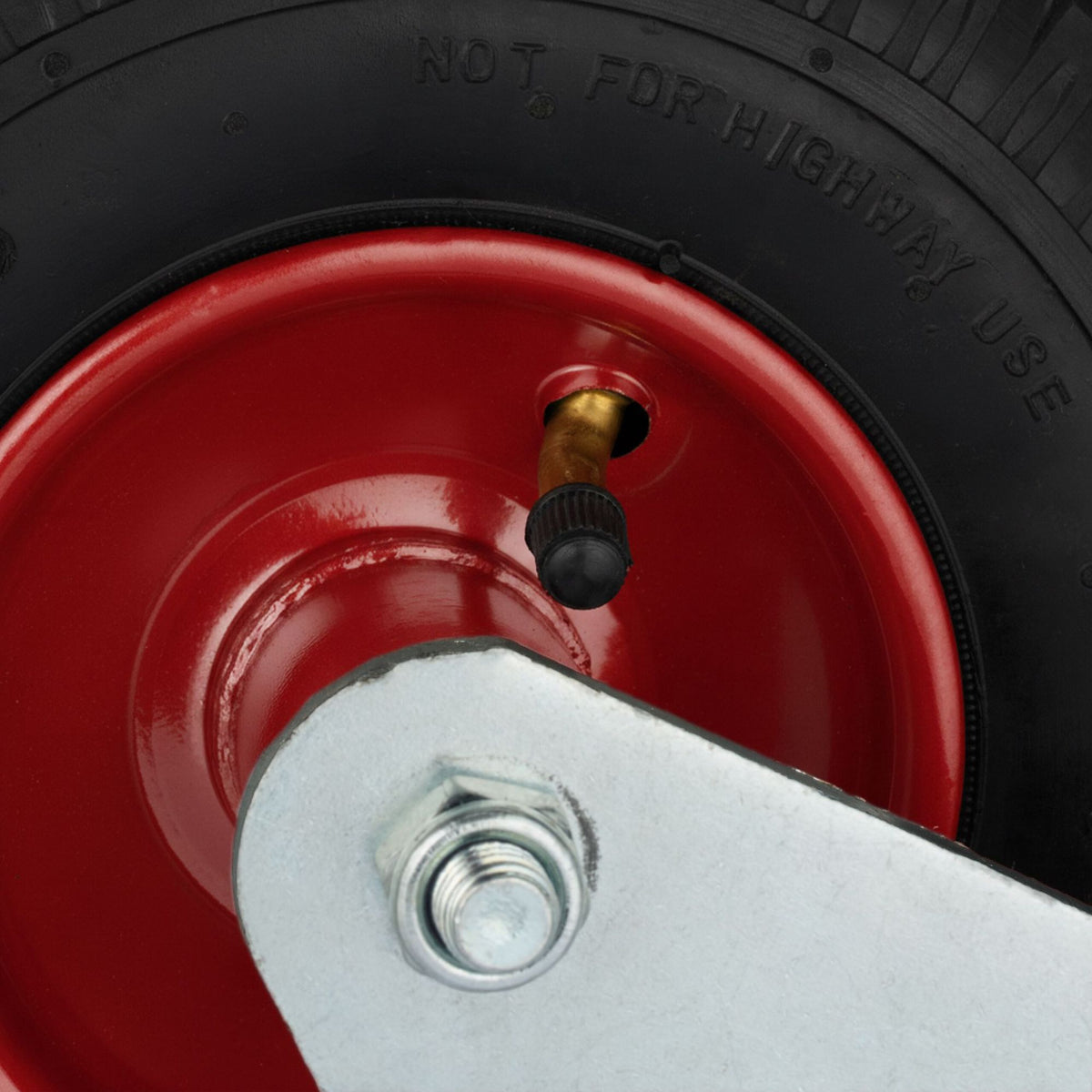 Fixed Pneumatic Wheel Load Castor with Steel Plate