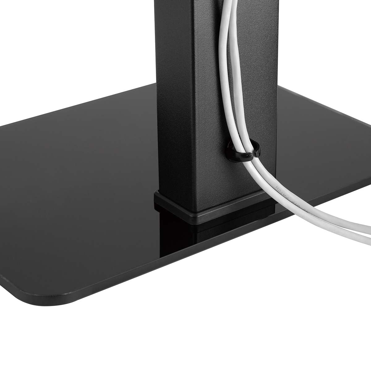 Fixed TV Stand | 37 - 70 " | Maximum screen weight supported: 40 kg | Adjustable preset heights | Tempered glass / Steel | Black