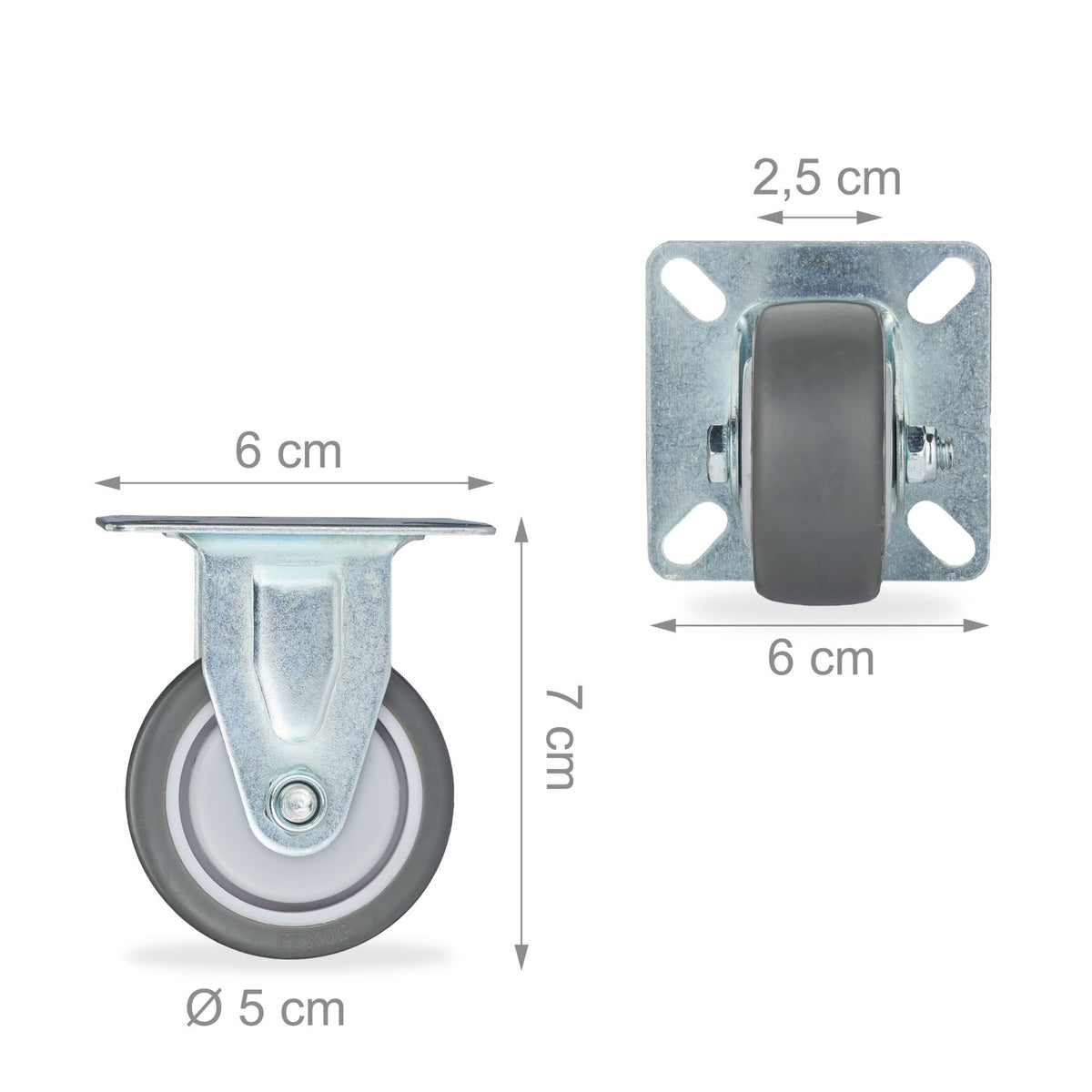 Fixed wheels, 4-pack