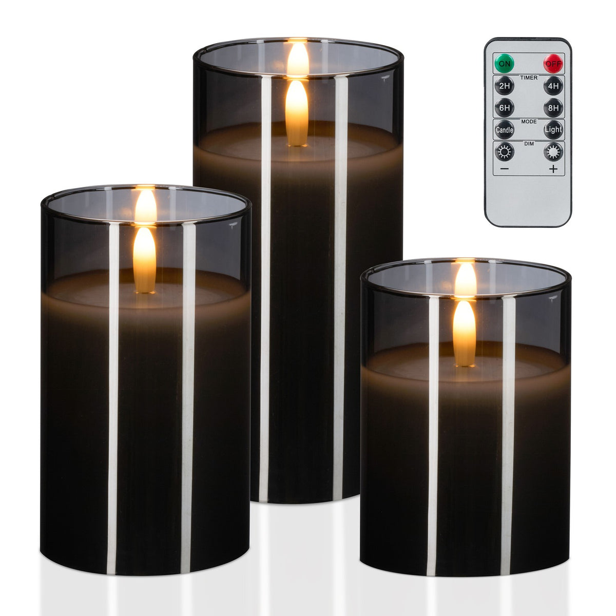 Flameless LED Candles Set with Remote, Real Wax