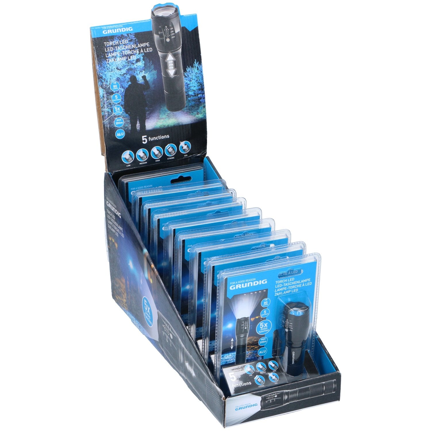 Flashlight LED Aluminum Zoom