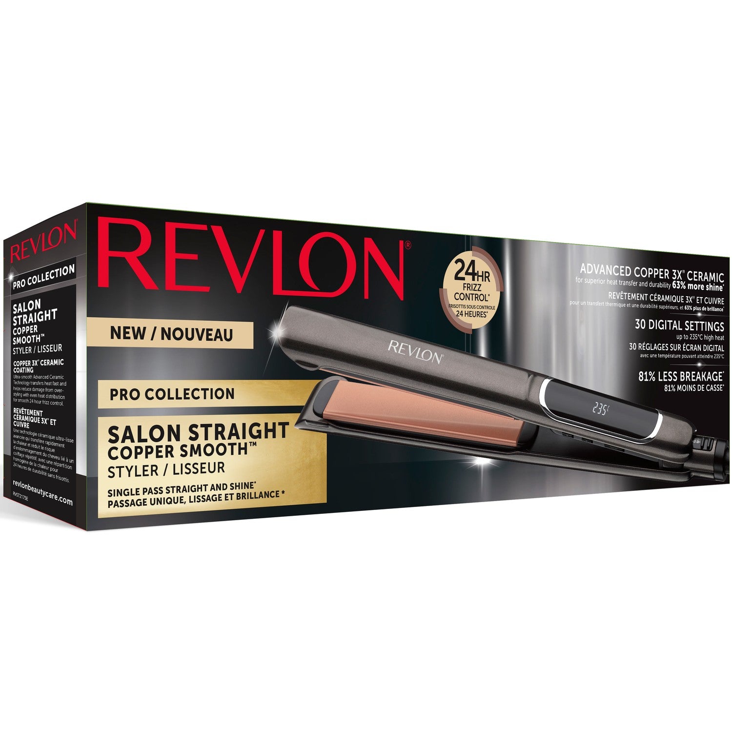 Flat iron Copper Smooth PRO RVST2175