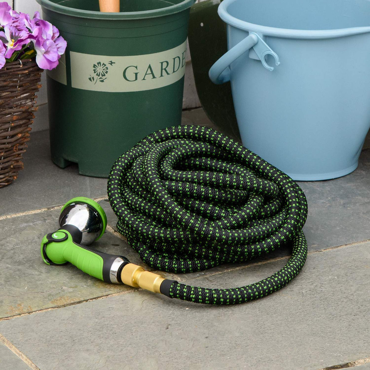 Flexible Garden Hose 22.5 M 10 Functions Spray Nozzle Water Hose 1/2 3/4 Inch Connection Car Wash Watering