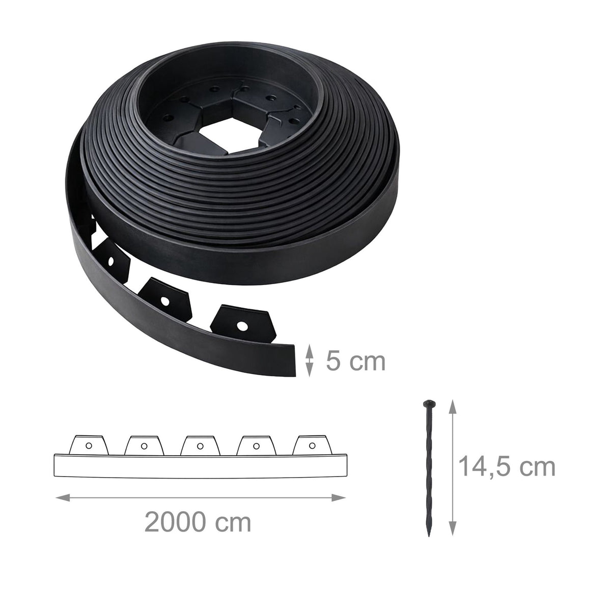 Flexible Plastic Lawn Edging Strip for Garden Beds
