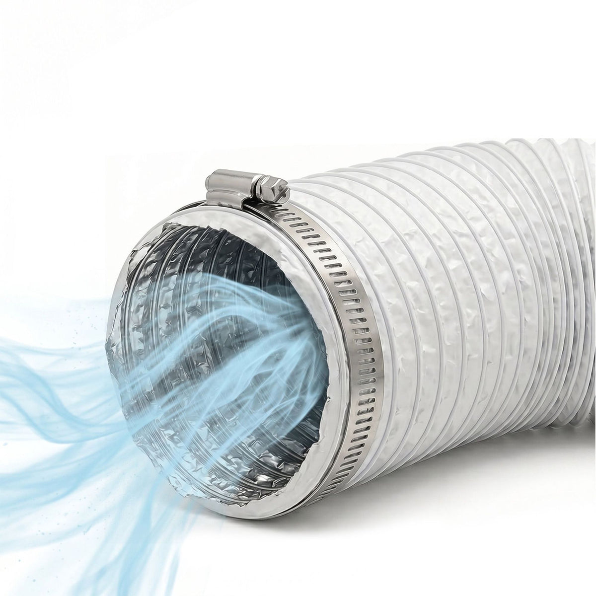 Flexible White Vent Hose, 5m - 75mm Diameter