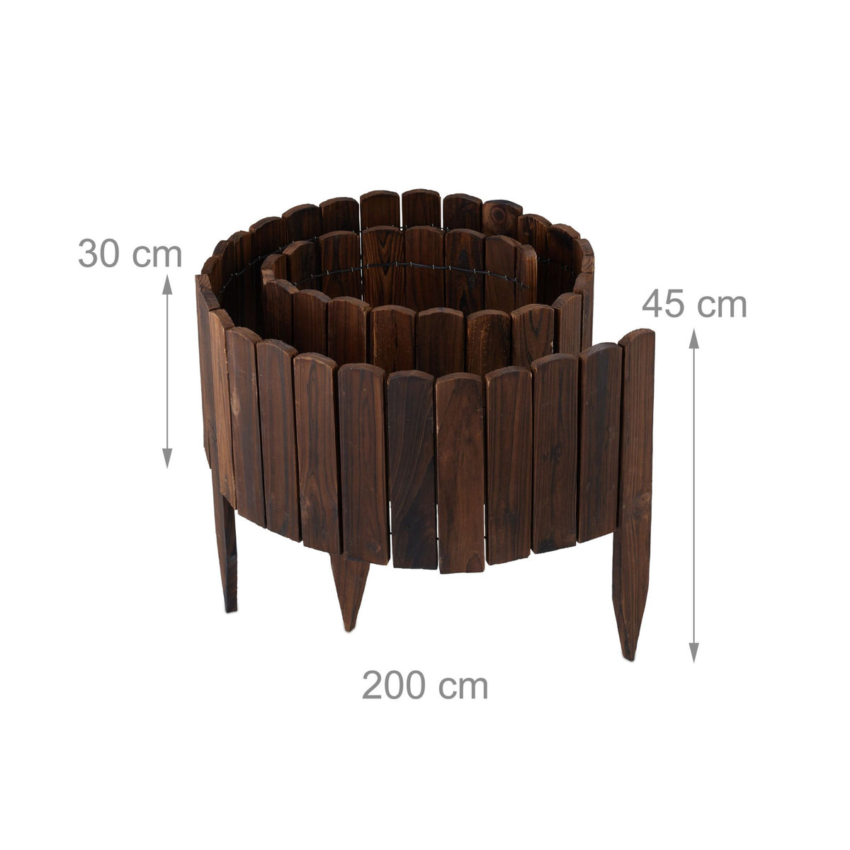 Flexible Wooden Garden Edging – Weather-Resistant, Easy Installation