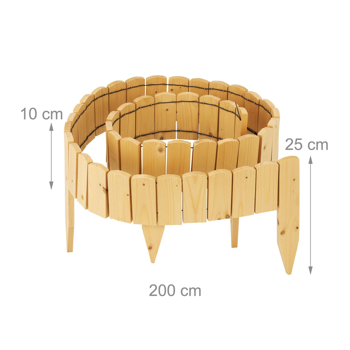 Flexible Wooden Garden Edging – Weather-Resistant, Easy Installation